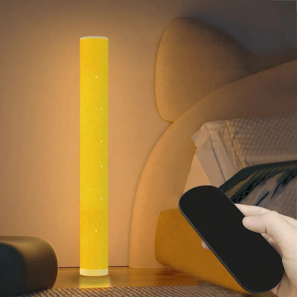 Lampa stojąca RGB LED z wzorem gwiazd i sterowaniem
