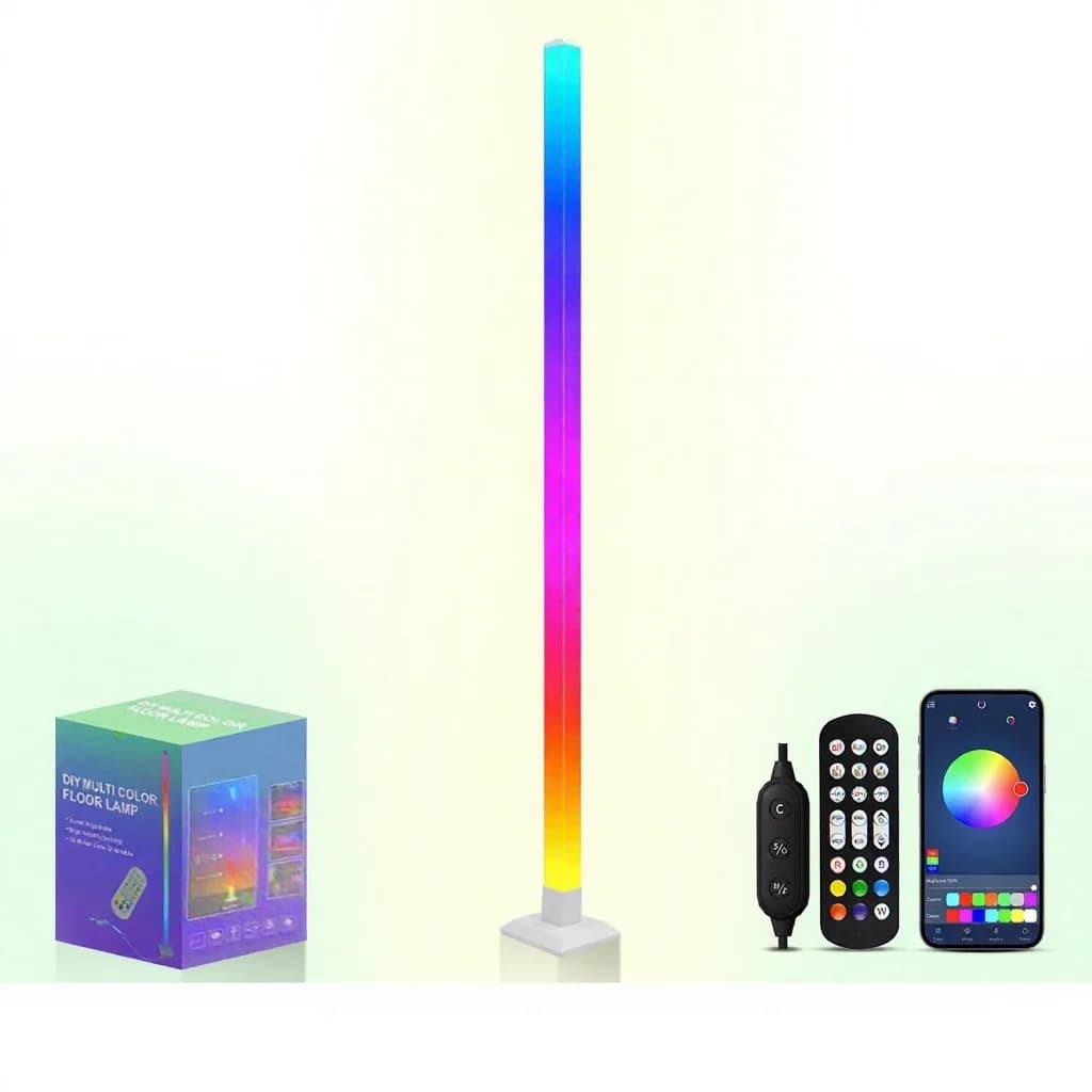 Inteligentna lampa stojąca RGB z synchronizacją muzyki i sterowaniem aplikacją LED