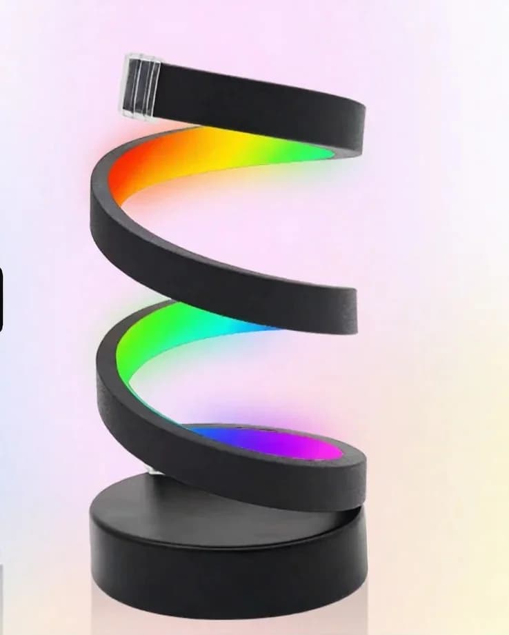 Spiralna lampka atmosferyczna RGB z reakcją na dźwięk i sterowaniem aplikacją