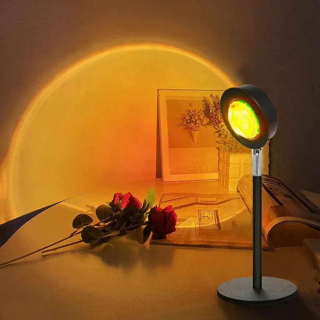 USB Lampa Projekcyjna Zachód Słońca RGB do Dekoracji Biurka