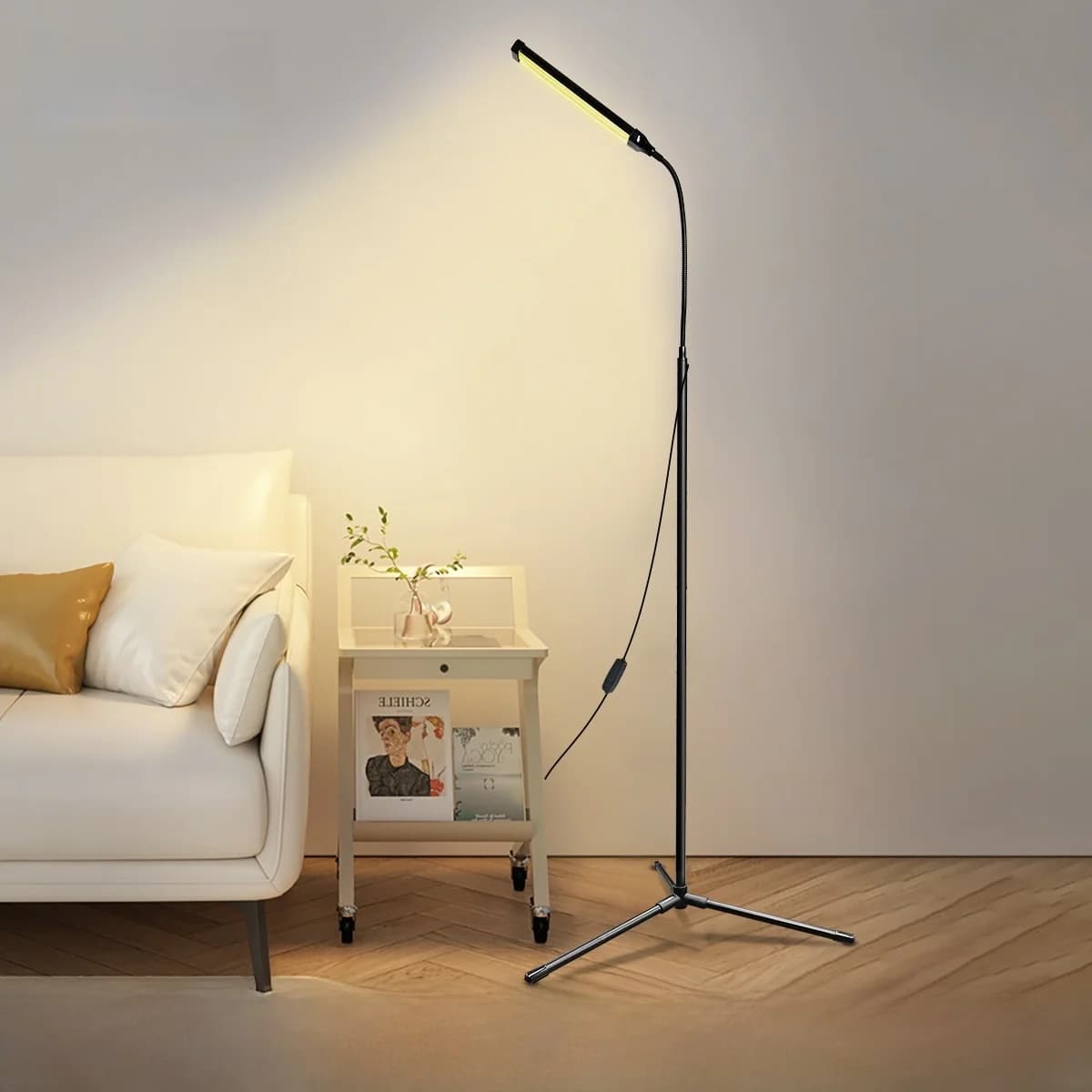 Lampa Podłogowa Zasilana USB z Statywem i Trzema Trybami Kolorów