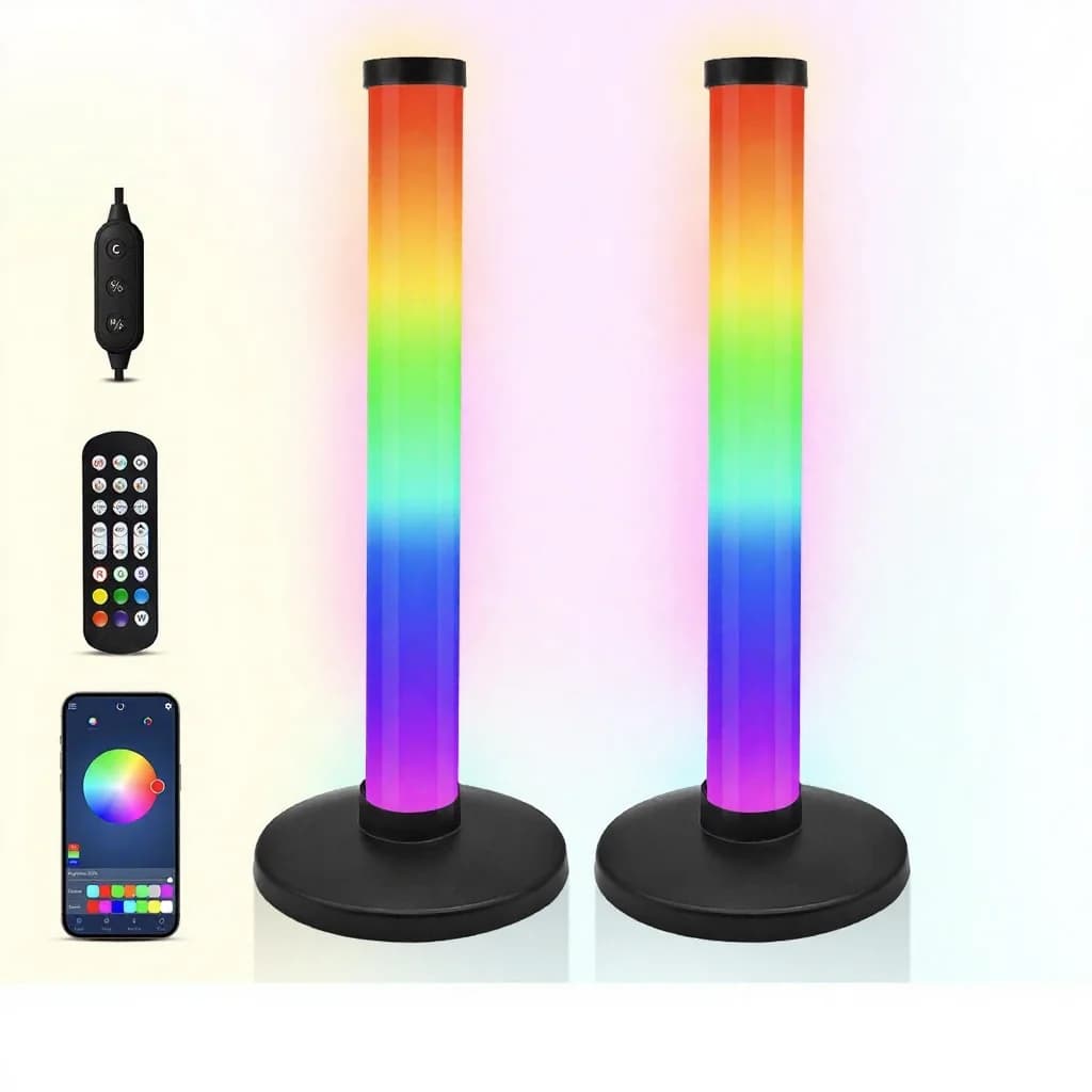 Lampka atmosferyczna RGB z synchronizacją dźwięku i sterowaniem aplikacją na biurko