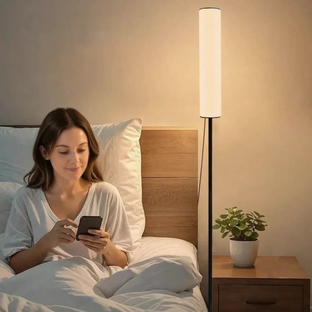 Lampa stojąca LED z regulowaną wysokością i statywem