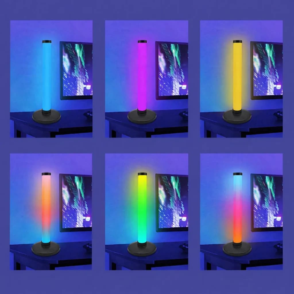 Lampka atmosferyczna RGB reagująca na dźwięk do stanowiska gamingowego