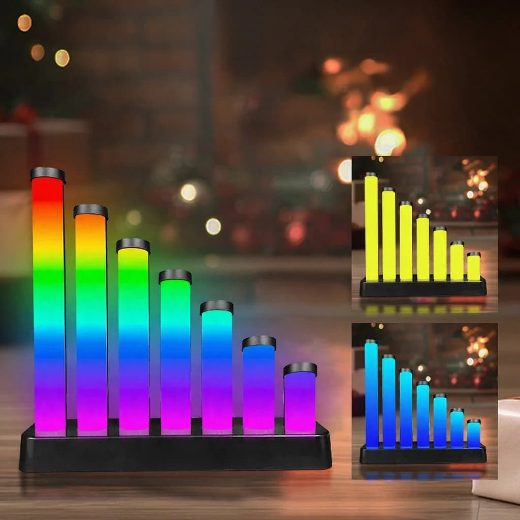 Biurkowa lampka LED RGB reagująca na dźwięk ze sterowaniem aplikacją