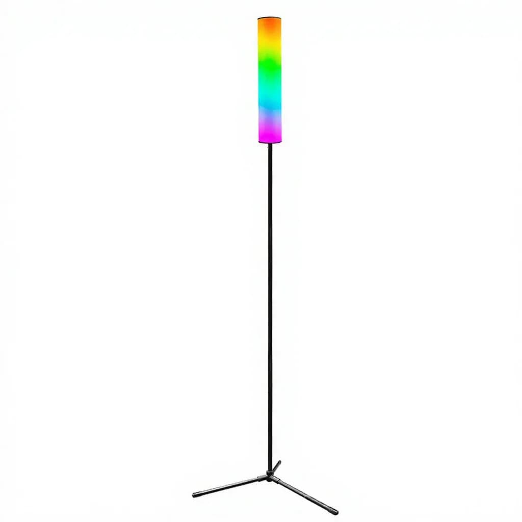 Lampa stojąca RGB LED na statywie z pilotem do sypialni i salonu