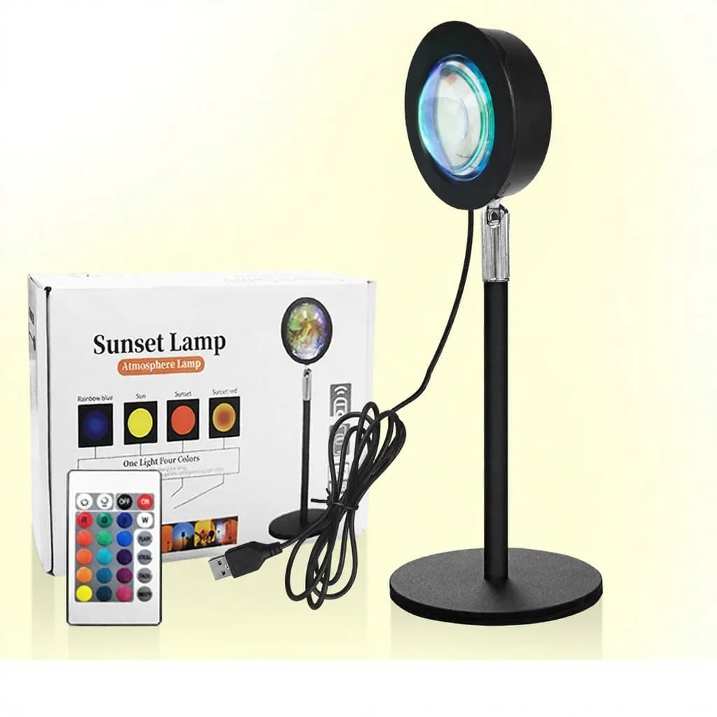 USB Lampa Projekcyjna Zachód Słońca RGB do Dekoracji Biurka