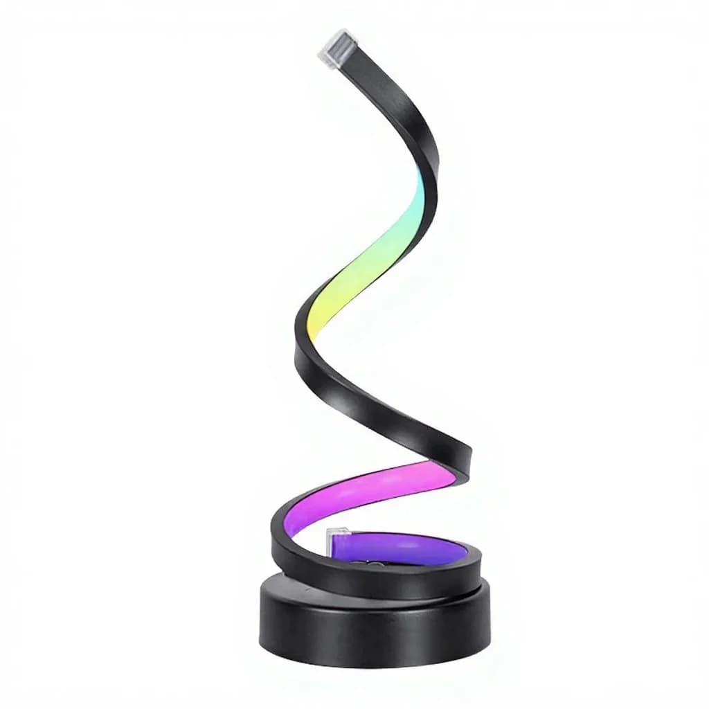 Spiralna lampka atmosferyczna RGB z reakcją na dźwięk i sterowaniem aplikacją