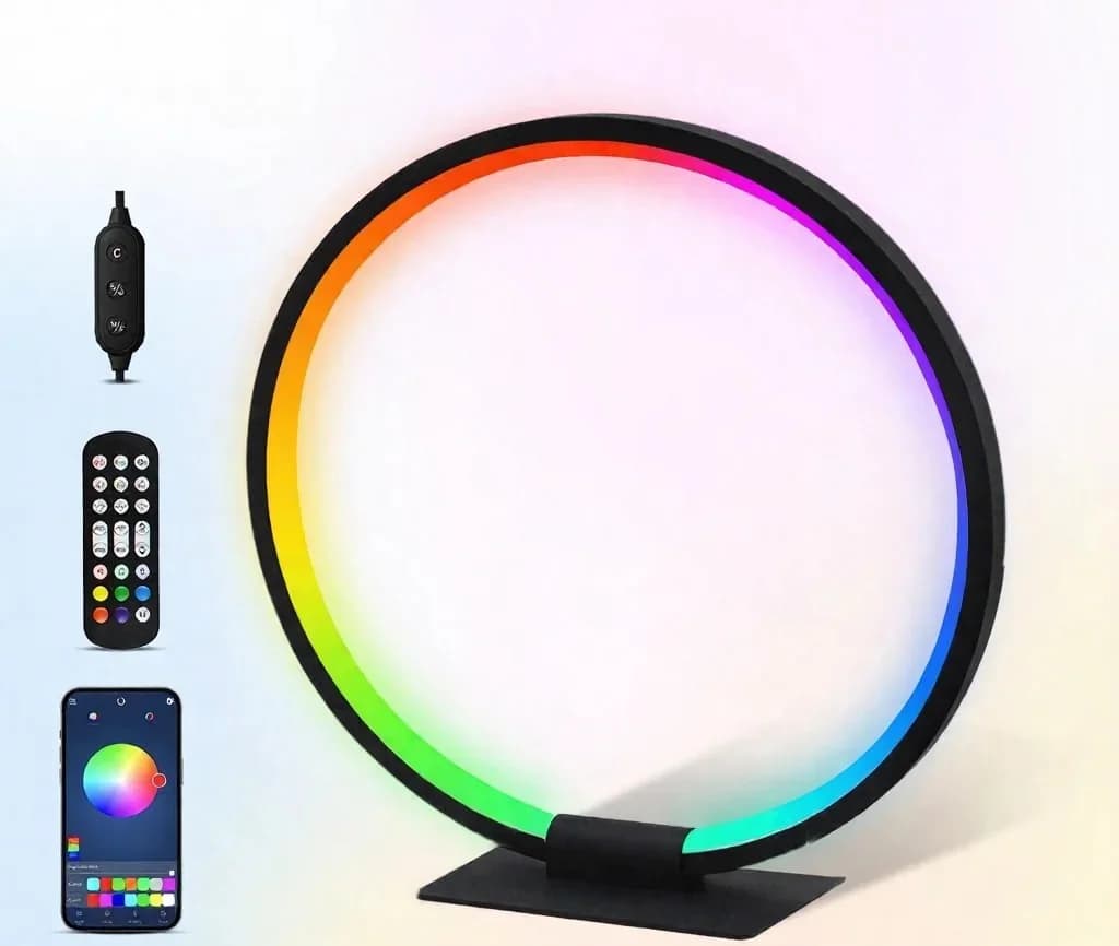 Okrągła nocna lampka LED RGB z synchronizacją muzyki