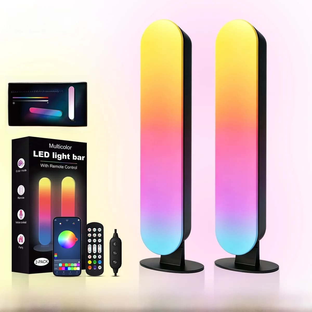 Ambientne światło LED RGB z synchronizacją muzyki Bluetooth i sterowaniem aplikacją