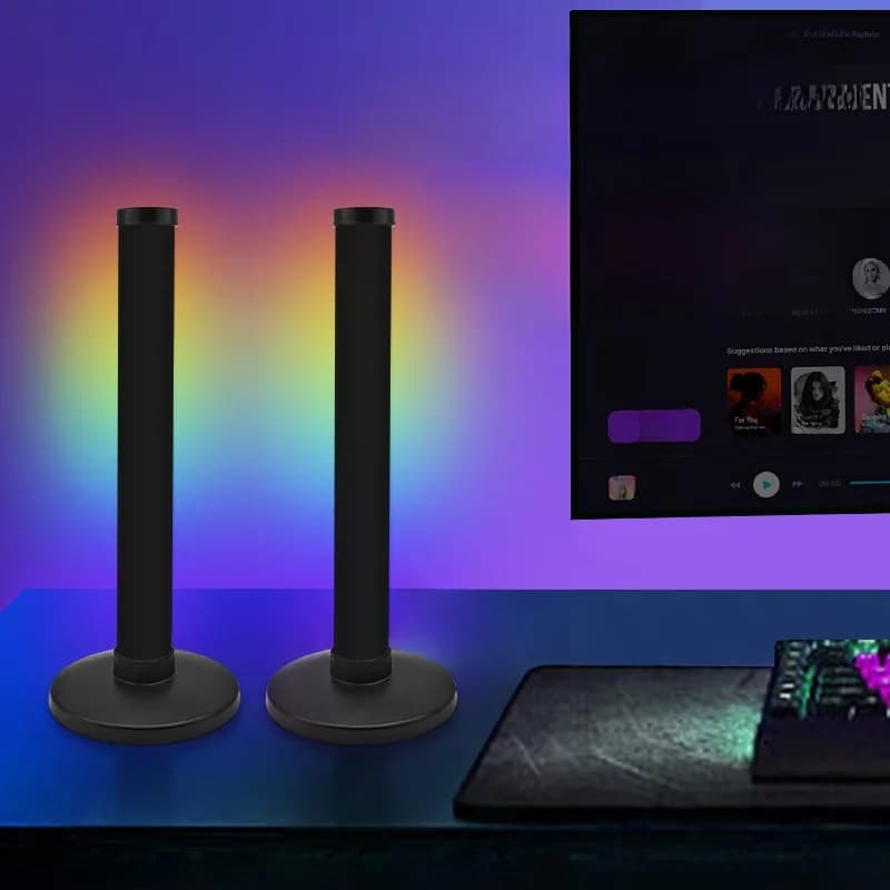 Lampka atmosferyczna RGB z synchronizacją dźwięku i sterowaniem aplikacją na biurko