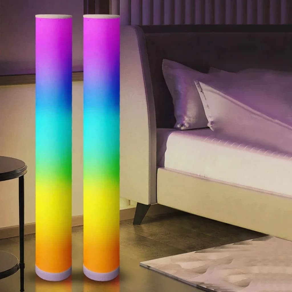 Lampa stojąca RGB z pilotem i sterowaniem aplikacją do pokoju gier