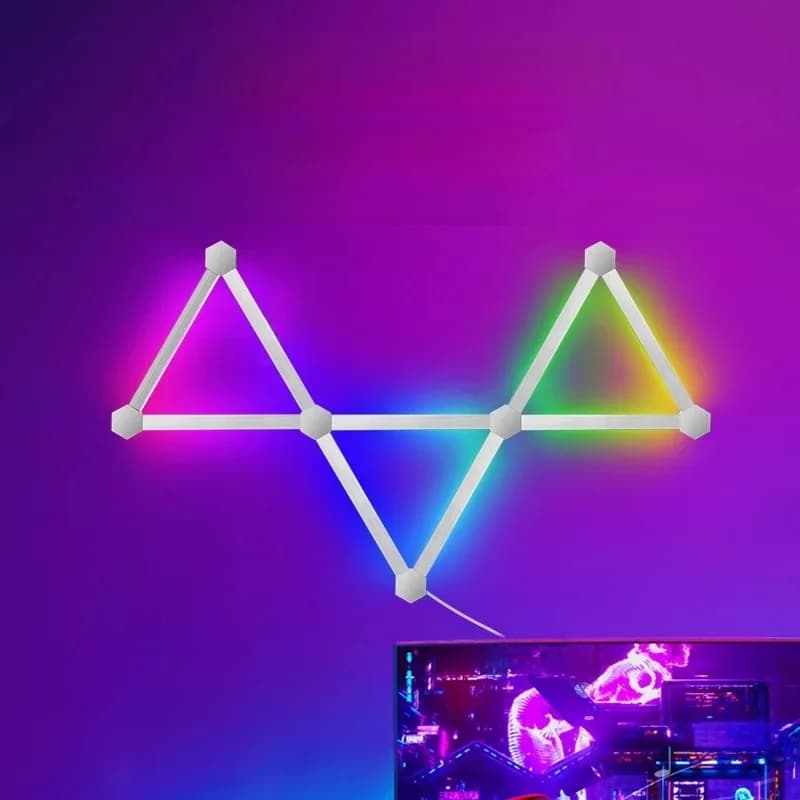 Inteligentne łączone światła ścienne LED RGB ze sterowaniem aplikacją i synchronizacją muzyki