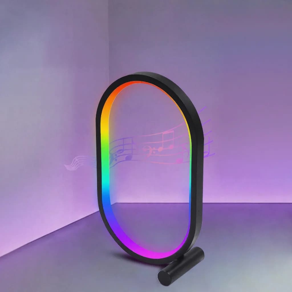 Biurkowa lampka RGB z synchronizacją muzyki, sterowaniem aplikacją i reakcją na dźwięk