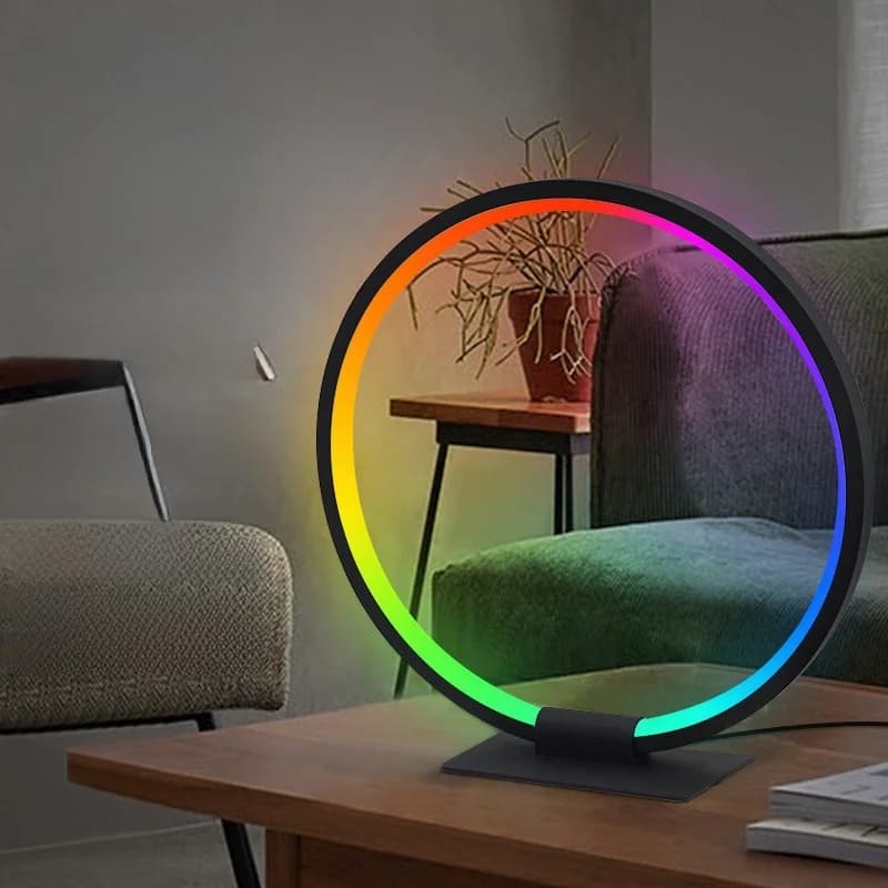 Okrągła nocna lampka LED RGB z synchronizacją muzyki