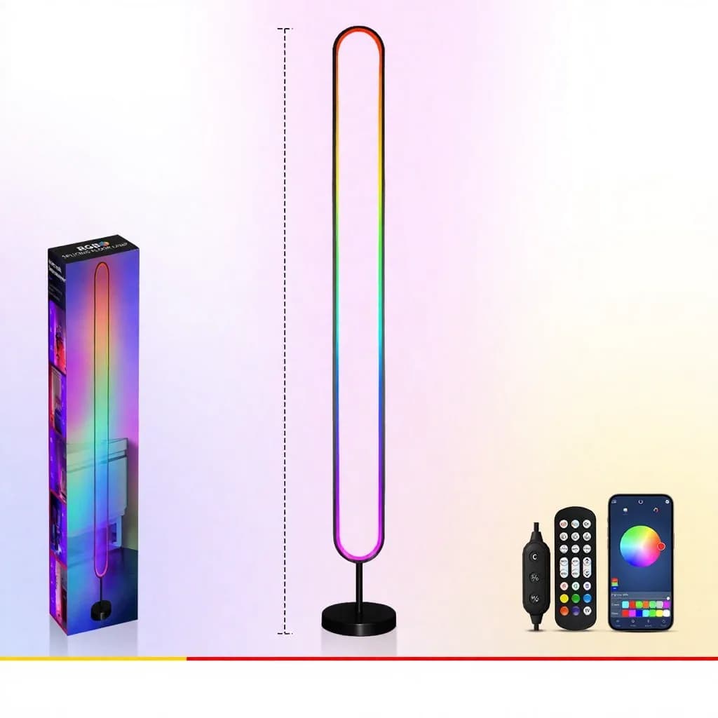 RGB LED Lampa Atmosferyczna Aktywowana Dźwiękiem ze Sterowaniem Aplikacją