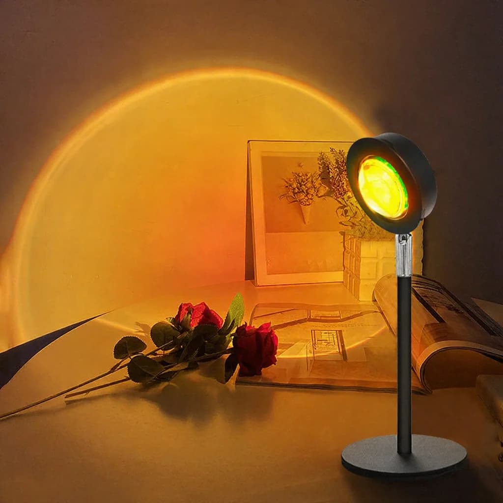 USB Lampa Projekcyjna Zachód Słońca RGB do Dekoracji Biurka