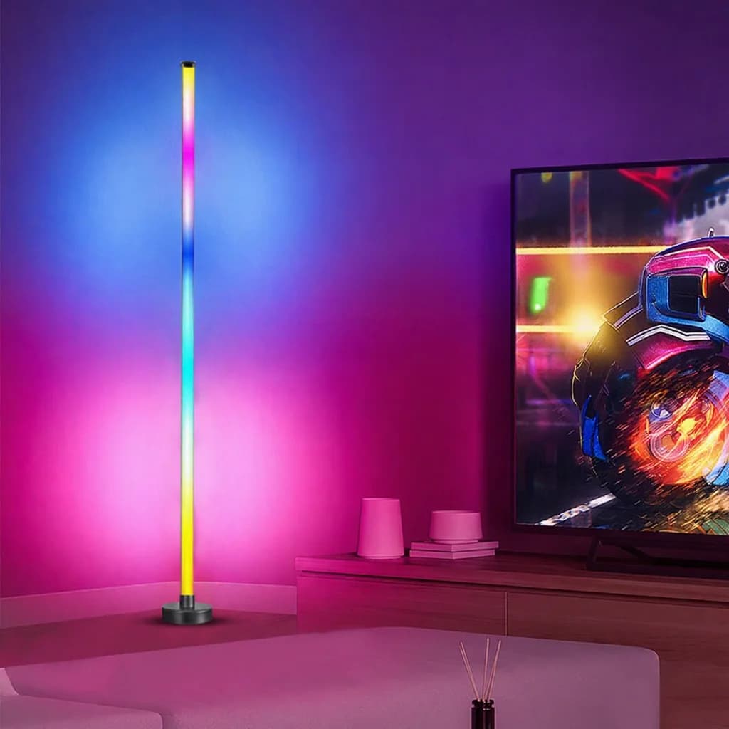 Lampa Podłogowa RGB Ze Zmianą Kolorów, Synchronizacją Muzyki i Aplikacją