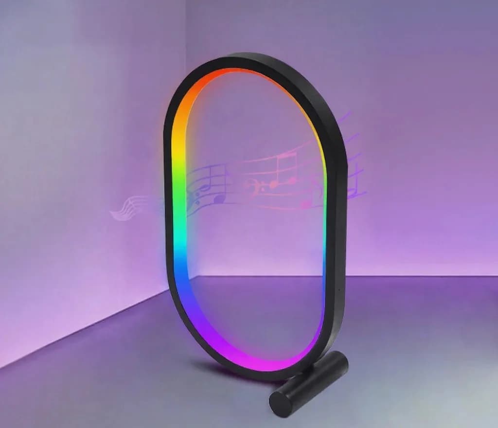 Biurkowa lampka RGB z synchronizacją muzyki, sterowaniem aplikacją i reakcją na dźwięk
