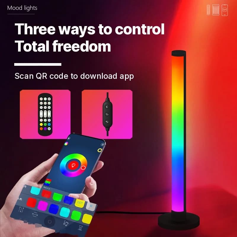 Lampka biurkowa RGB LED reagująca na dźwięk z aplikacją