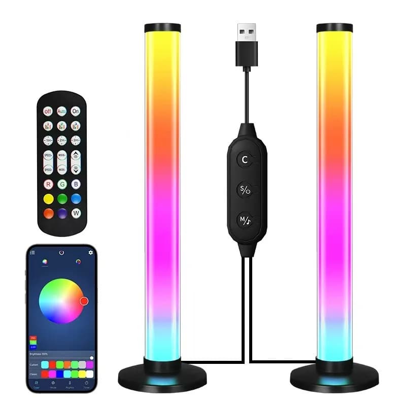 Lampka biurkowa RGB LED reagująca na dźwięk z aplikacją