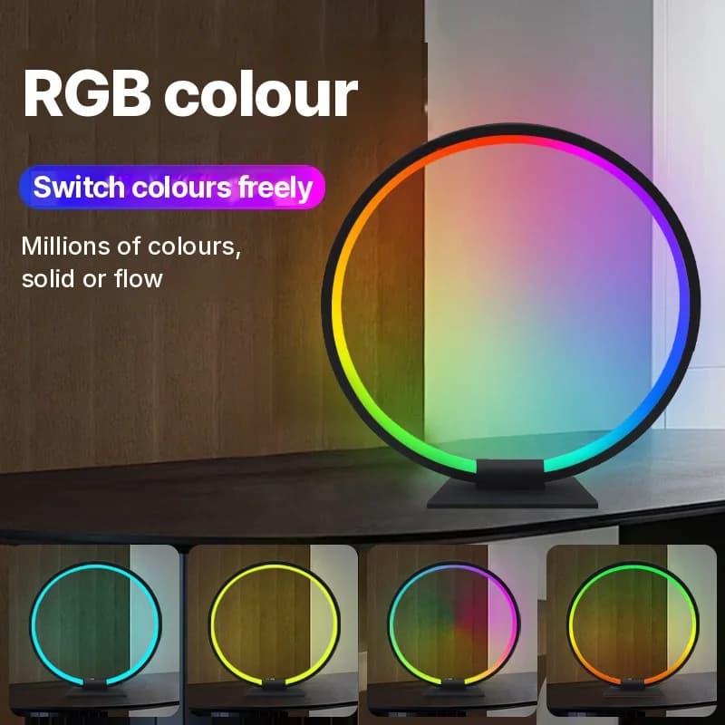 Okrągła nocna lampka LED RGB z synchronizacją muzyki