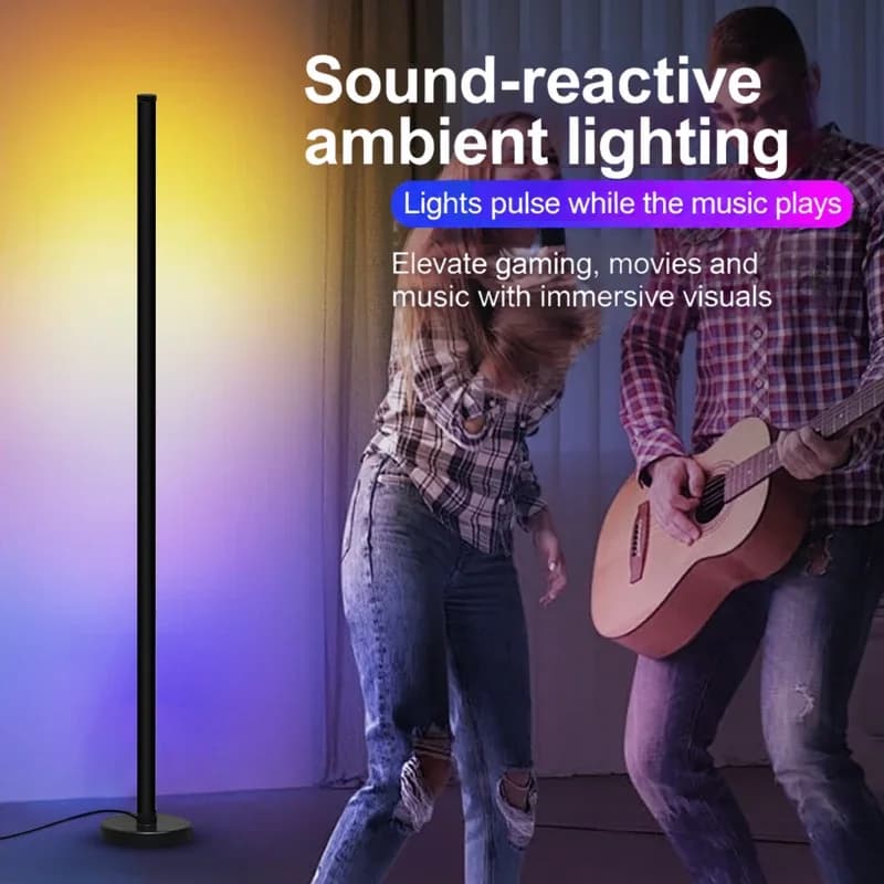 Lampa stojąca RGB z modułową konstrukcją, synchronizacją muzyki i sterowaniem aplikacją