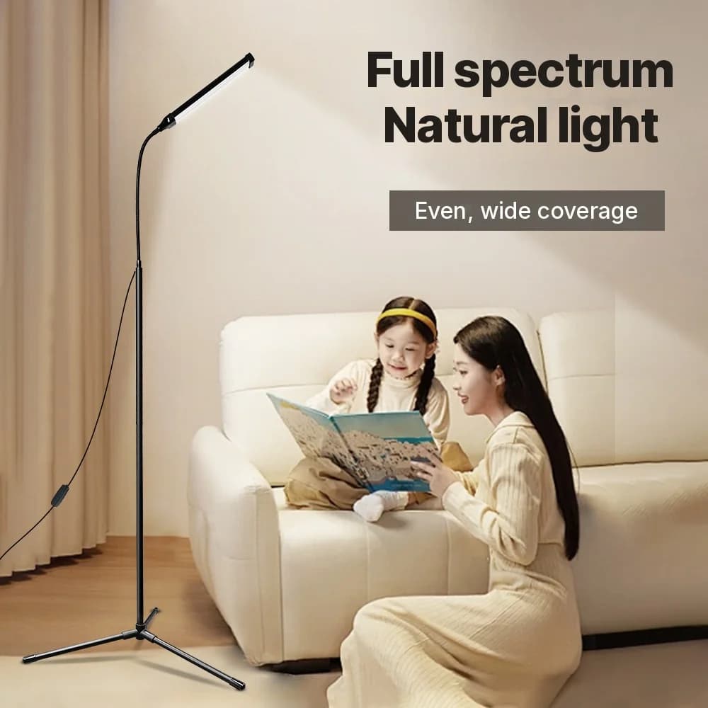 Lampa Podłogowa Zasilana USB z Statywem i Trzema Trybami Kolorów