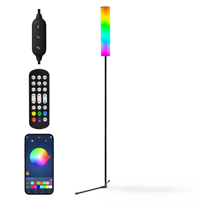 Lampa stojąca LED z regulowaną wysokością i statywem