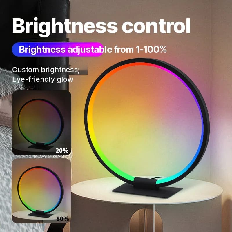 Okrągła nocna lampka LED RGB z synchronizacją muzyki
