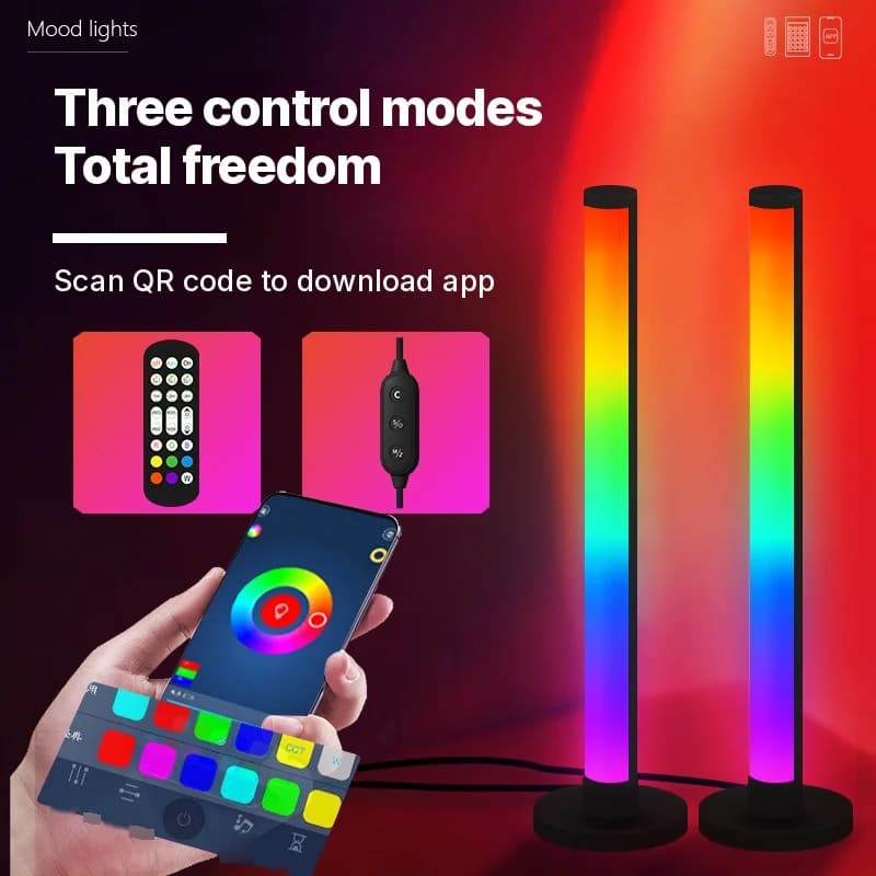 Lampka biurkowa RGB LED reagująca na dźwięk z aplikacją