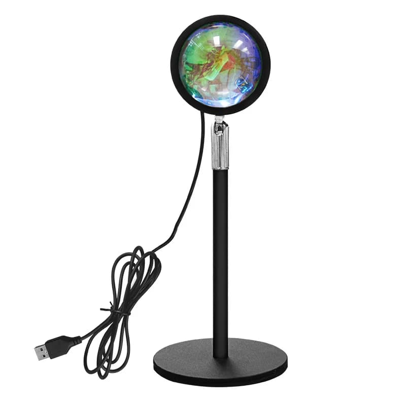 USB Lampa Projekcyjna Zachód Słońca RGB do Dekoracji Biurka